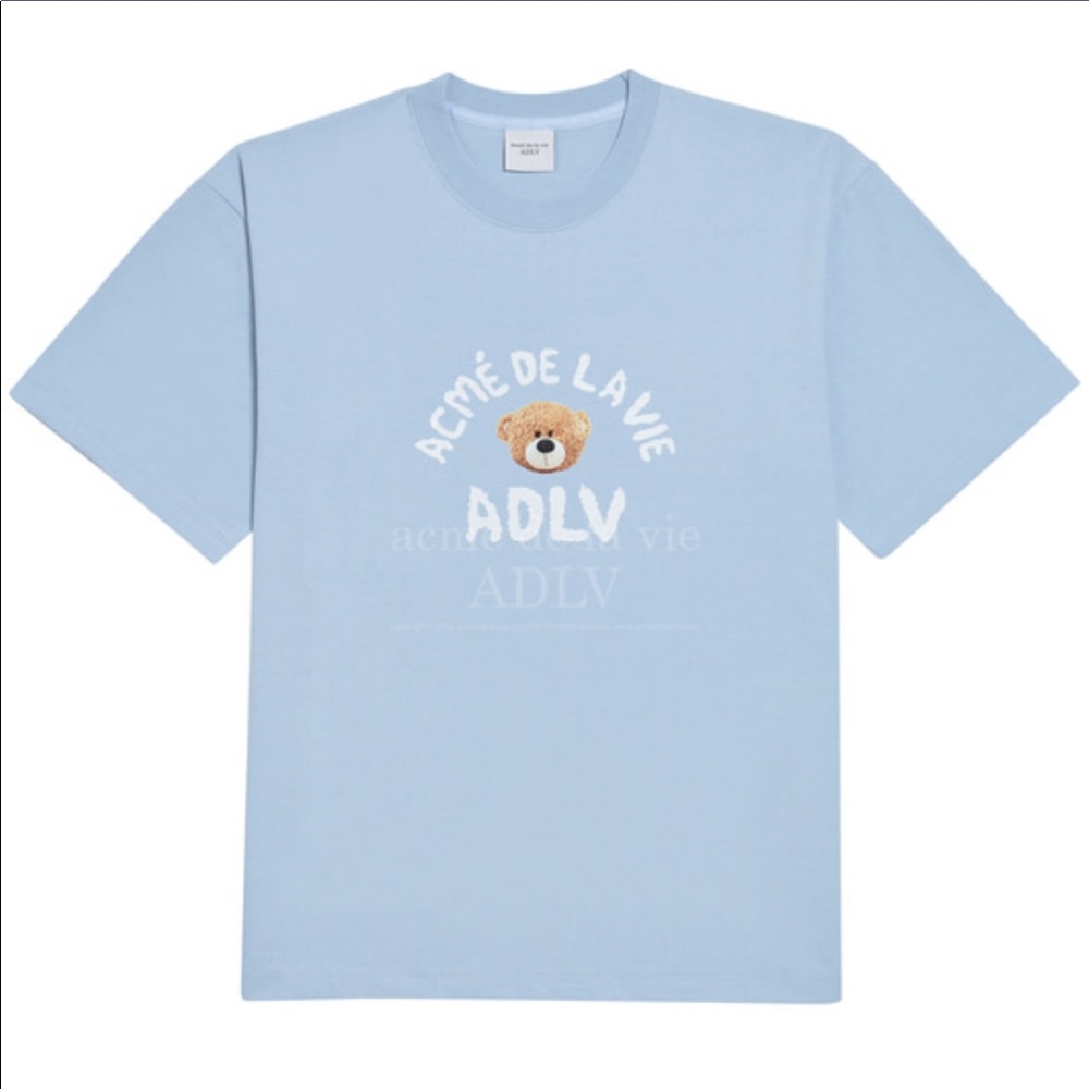 [acmé de la vie] TEDDY BEAR (BEAR DOLL) SHORT SLEEVE T-SHIRT SKYBLUE